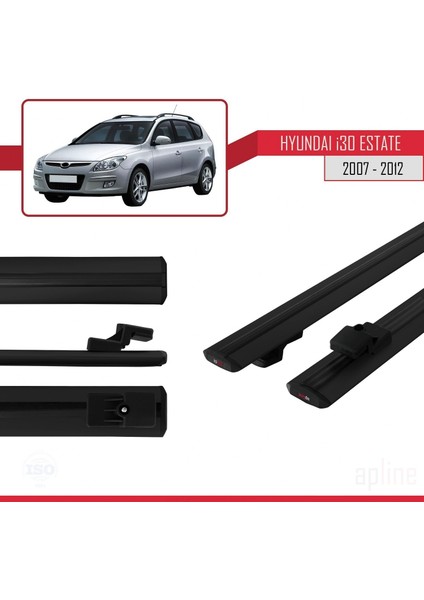 Hyundai I30 Estate 2007-2012 Arası ile Uyumlu Basıc Model Ara Atkı Tavan Barı Siyah modelleri