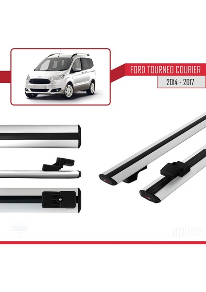 Ford Tourneo Courier 2014-2017 Arası ile Uyumlu Basıc Model Ara Atkı Tavan Barı Gri