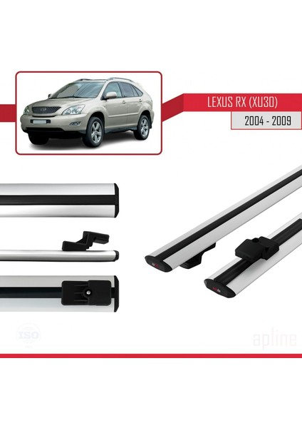 Lexus Rx (XU30) 2004-2009 Arası ile Uyumlu Basıc Model Ara Atkı Tavan Barı Gri modelleri