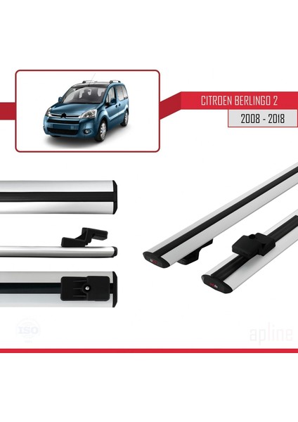 Citroen Berlingo 2008-2018 Arası ile Uyumlu Basıc Model Ara Atkı Tavan Barı Gri modelleri