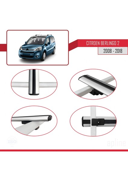 Citroen Berlingo 2008-2018 Arası ile Uyumlu Basıc Model Ara Atkı Tavan Barı Gri fırsatları