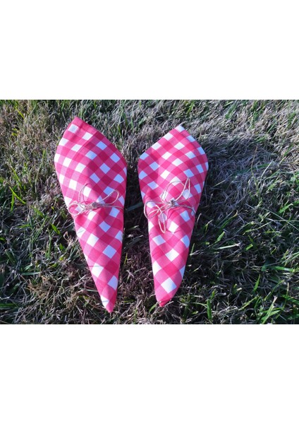 Kırmızı Pötikare Servis Peçetesi 6'lı modelleri