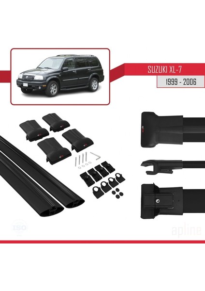 Suzuki Xl-7 1999-2006 Arası ile Uyumlu Fly Model Ara Atkı Tavan Barı Siyah