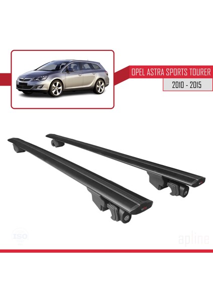 Opel Astra J Sw / Estate 2010-2015 Arası ile Uyumlu Hook Model Anahtar Kilitli Ara Atkı Tavan Barı Siyah fırsatları