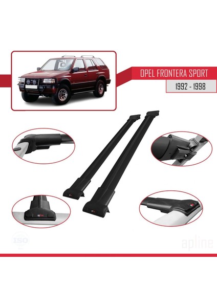 Opel Frontera Sport 1992-1998 Arası ile Uyumlu Fly Model Ara Atkı Tavan Barı Siyah fırsatları