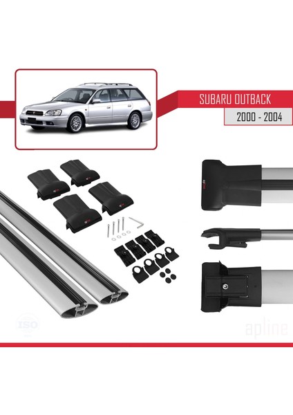 Subaru Outback 2000-2004 Arası ile Uyumlu Fly Model Ara Atkı Tavan Barı Gri