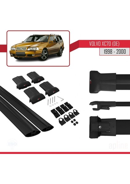 Volvo XC70 (De) 1998-2000 Arası ile Uyumlu Fly Model Ara Atkı Tavan Barı Siyah indirimleri