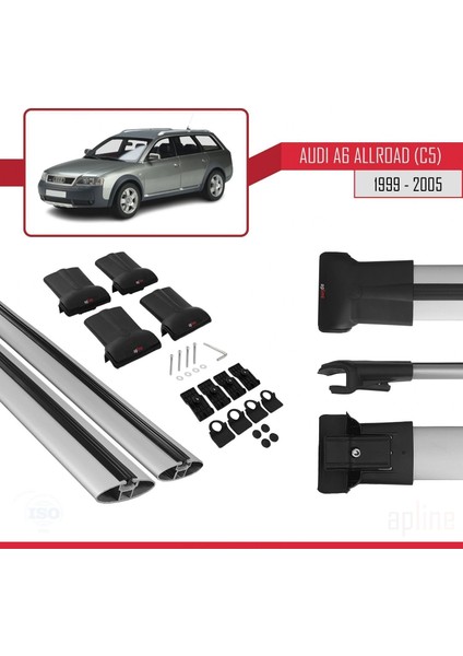 Audi A6 Allroad (C5) 1999-2005 Arası ile Uyumlu Fly Model Ara Atkı Tavan Barı Gri indirimleri