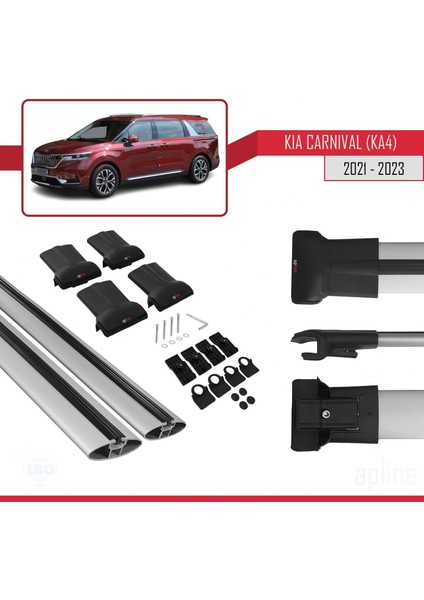 Kia Carnival (Ka4) 2021 ve Sonrası ile Uyumlu Fly Model Ara Atkı Tavan Barı Gri indirimleri