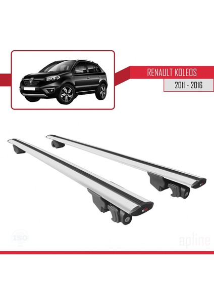 Renault Koleos 2011-2016 Arası ile Uyumlu Hook Model Anahtar Kilitli Ara Atkı Tavan Barı Gri fırsatları