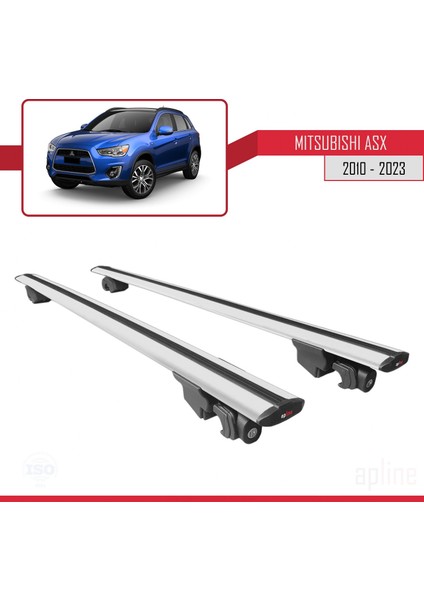 Mitsubishi Asx / Rvr (Mk3) 2010 ve Sonrası ile Uyumlu Hook Model Anahtar Kilitli Ara Atkı Tavan Barı Gri fırsatları
