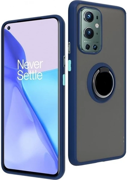 Oneplus 9 Pro Kılıf Montreal Yüzüklü Standlı Arkası Buğulu