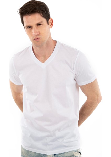 V Yaka, Kısa Kollu Erkek T-Shirt fiyatları