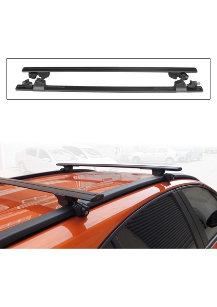 Fiat Doblo 2010-2022 Arası ile Uyumlu Hook Model Anahtar Kilitli Ara Atkı Tavan Barı Siyah