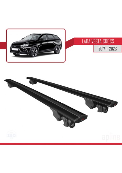 Lada Vesta / Cross Sw 2017 ve Sonrası ile Uyumlu Hook Model Anahtar Kilitli Ara Atkı Tavan Barı Siyah fırsatları