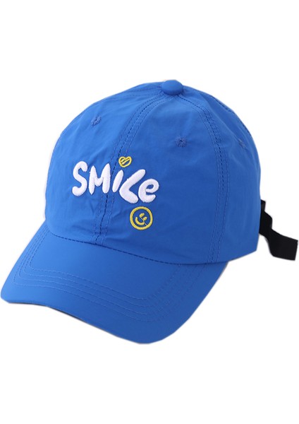 Çocuklar Yaz Beyzbol Kapağı Harfleri Gülümseme Işlemeli Açık Spor Snapback Şapkaları Kız Bebek Erkek Çocuk Güneş Koruma Hızlı Kurutma Şapkası (Yurt Dışından)