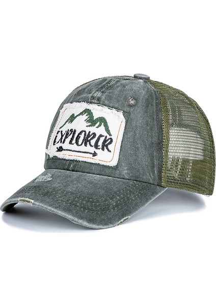 Erkekler Için Yeni Açık Hava Gündelik Kapağı Kadınlar Basit Mektup Yama Tasarımı Beyzbol Kapağı Yaz Moda Sokak Kıyafeti Örgü Kamyoncu Şapkası (Yurt Dışından)