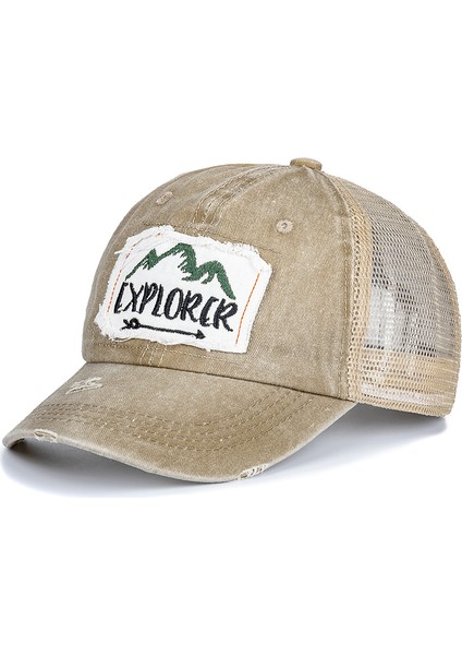 Erkekler Için Yeni Açık Hava Gündelik Kapağı Kadınlar Basit Mektup Yama Tasarımı Beyzbol Kapağı Yaz Moda Sokak Kıyafeti Örgü Kamyoncu Şapkası (Yurt Dışından)