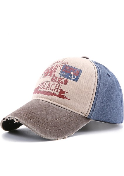 Yaz Plaj Güneş Şapka Erkek Kadınlar Ayarlanabilir Yıkanmış Delik Vintage Beyzbol Şapkası Moda Gündelik Hip Hop Snapback Kamyoncu Şapkalar (Yurt Dışından)