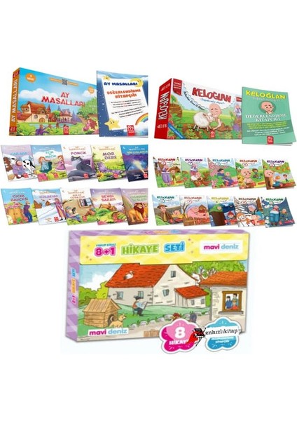 1. Sınıf Hikaye Setleri Ay Masalları-Keloğlan (Doğada Neler Oluyor?)-Mavideniz Hikaye Seti 8-1