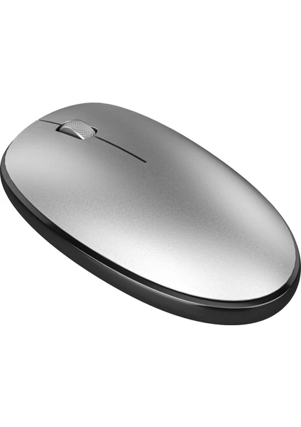 Business Pro Sessiz Kablosuz Şarjlı Mouse - Gümüş