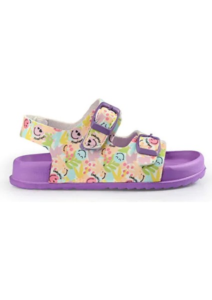 Miyu 2 Patik Phlon Cırtlı Çocuk Sandalet Lila