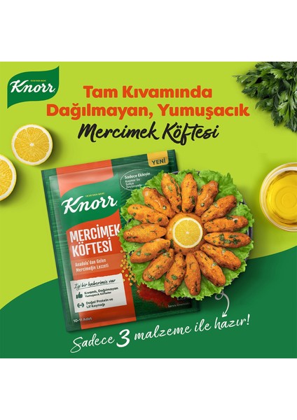 Mercimek Köftesi 100g x2 + Knorr Çiğ Köfte Seti 120 g x2