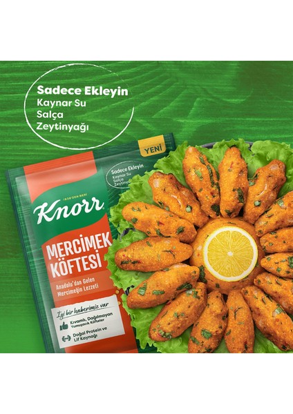 Mercimek Köftesi 100g x2 + Knorr Çiğ Köfte Seti 120 g x2