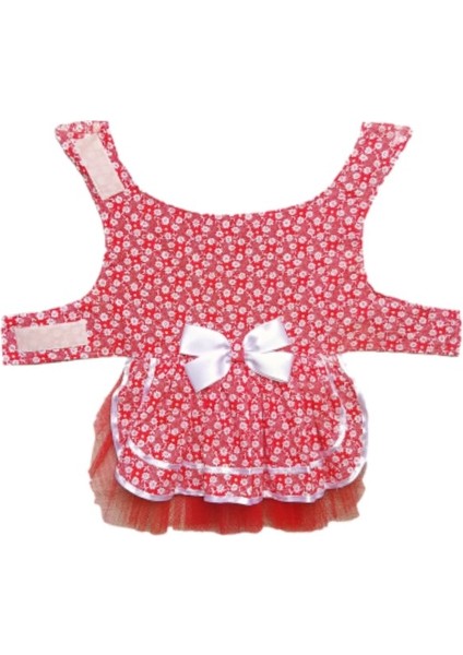 Beyaz Çiçek Desenli Kurdeleli Kırmızı Kedi Köpek Kıyafeti Elbisesi Xlarge/xl/beden 4 fiyatları
