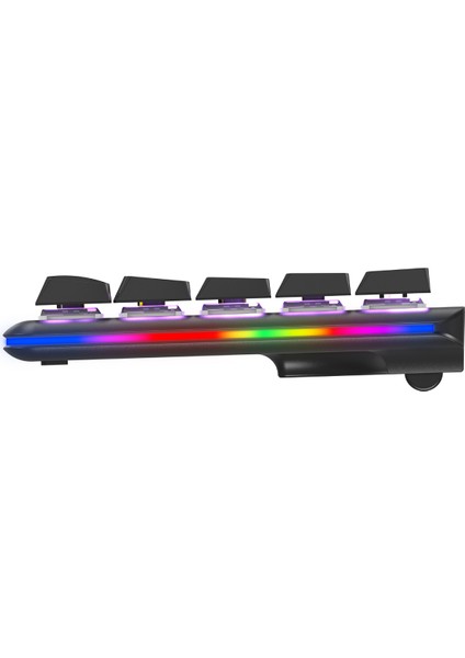 Rebel Siyah Low Profile Blue Switch Us Layout Rainbow Mekanik Gaming Oyuncu Klavye