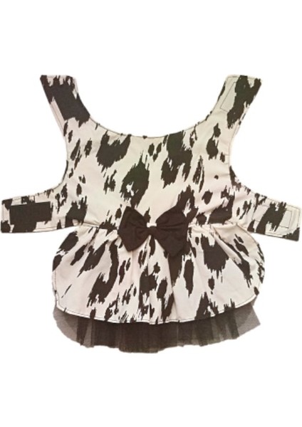 Siyah Beyaz Leopar Desenli Papyonlu Kedi Köpek Kıyafeti Elbisesi Xlarge/xl/beden 4 fiyatları