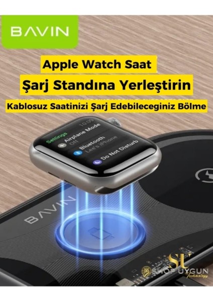 3in1 Wireless Şarj Standı - Apple iPhone Uyumlu – Watch Uyumlu – Airpods Kulaklık fırsatları