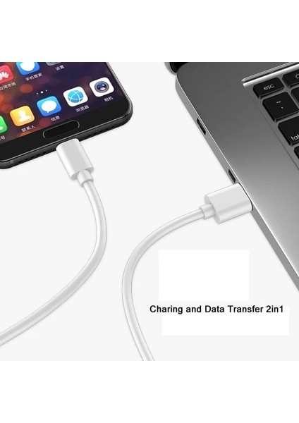 Sbz USB 2.1A Şarj Kabloları Type-C -Mıcro - IPHONE 1 Metre - Beyaz Kablo