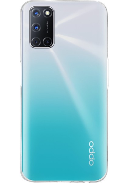 Caseworld Oppo A92 Kapak 1mm Süper Silikon Şeffaf Kılıf
