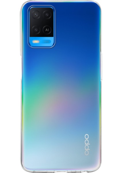 Caseworld Oppo A54 Kapak 1mm Süper Silikon Şeffaf Kılıf