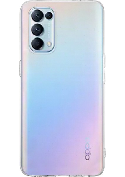 Caseworld Oppo Reno 5 Kapak 1mm Süper Silikon Şeffaf Kılıf