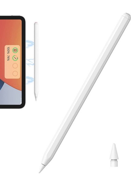 Duhalıne iPad Pro 4 12.9" Uyumlu Stylus Dokunmatik Çizim Kalemi Manyetik Şarj Eğim ve Avuç Içi Algılama