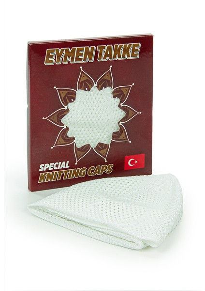 Makine Örme Likralı Dantel Namaz Takkesi