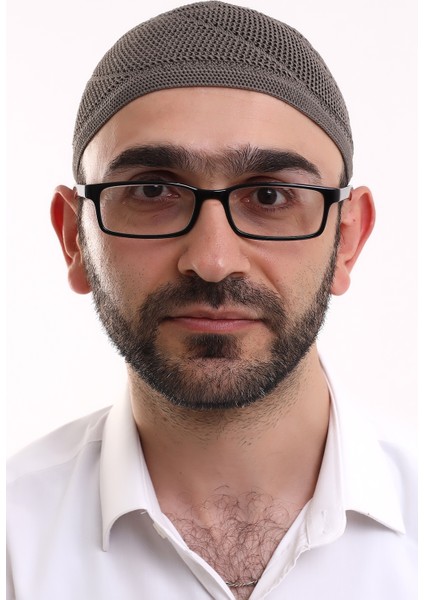 Dantel Pamuklu Triko Makine Örme Takke Açık Kahve