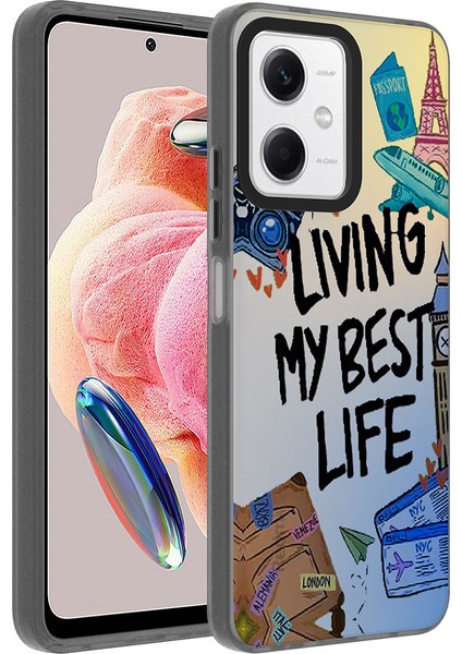Xiaomi Redmi Note 12 4g Seyahat Desenli Kılıf Çıkıtılı Kamera Voyo Kapak