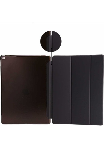 Apple iPad Pro 12.9 2015 Tablet Kılıf Smart Cover Katlanabilir Standlı Tablet Akıllı Kapak Mor fırsatları