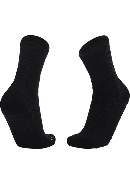 Yetişkin Basketbol Çorapları Ter Emici Nefes Alabilen Orta Tüp Spor Çorapları (Yurt Dışından)