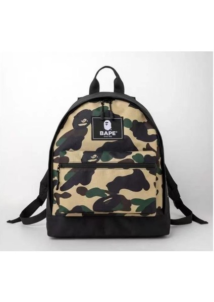 Bape Kamuflaj Gündelik Sırt Çantası Okul Çantası (Yurt Dışından)