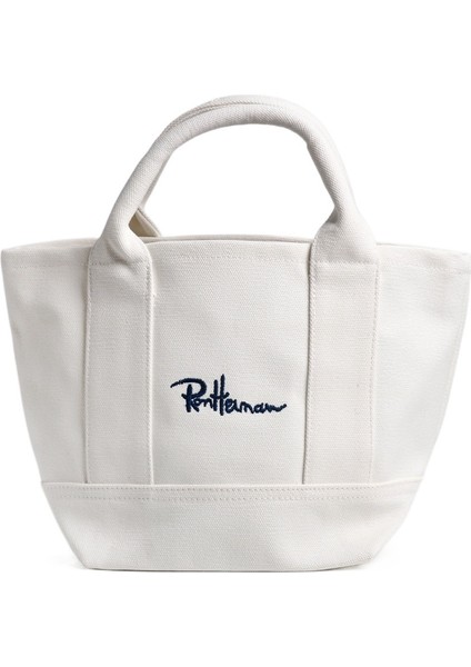 Ron Herman Mini Kanvas Işlemeli Tote (Yurt Dışından)