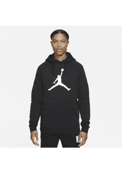 Air Jordan Nba Jumpman Logolu Erkek Kapüşonlu Siyah Sweatshirt - Hoodie DA6801 -010