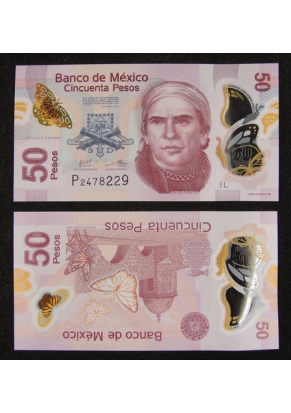 Mexıco 10 Pesos 2013 Polymer Unc Çil Banknot