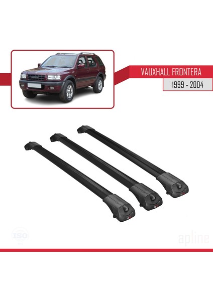 Vauxhall Frontera 1999-2004 Arası ile Uyumlu Ace-1 Ara Atkı Tavan Barı Siyah 3 Adet Bar modelleri