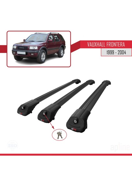 Vauxhall Frontera 1999-2004 Arası ile Uyumlu Ace-1 Ara Atkı Tavan Barı Siyah 3 Adet Bar fırsatları