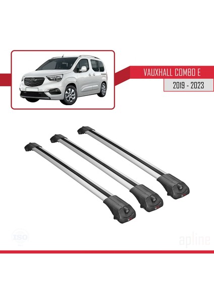 Vauxhall Combo E 2019 ve Sonrası ile Uyumlu Ace-1 Ara Atkı Tavan Barı Gri 3 Adet Bar modelleri