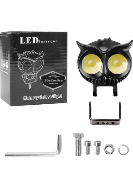 Baykuş Sis Farı Çift Renk Sarı-Beyaz Araç Motosiklet Off Road LED Lamba Delici Yayıcı Projektör 50W Metal Arazi Çalışma Lambası 1 Adet modelleri